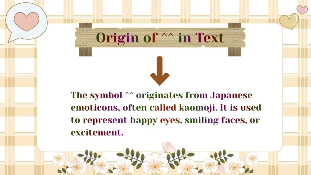 Origin of ^^ in Text